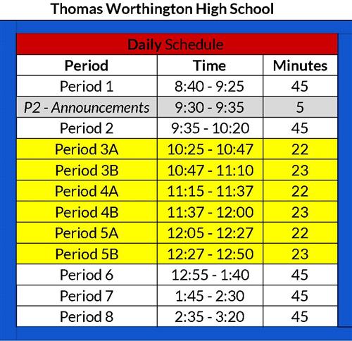 Daily Bell Schedule